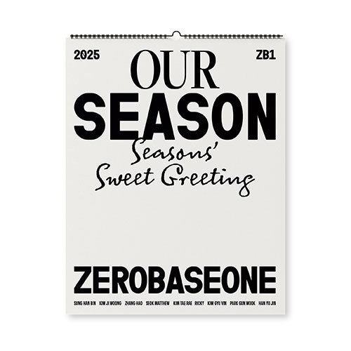 ZEROBASEONE - 2025 [OUR Season] CALENDAR