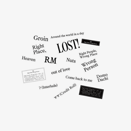 📌PRE-ORDER📌 RM’s RIGHT PLACE, WRONG PERSON Merch – Sticker Set