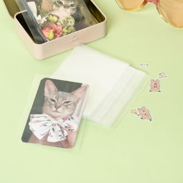 DAISO - Polku Photo Card Sleeve Pieces Transparent (40 Sheets)