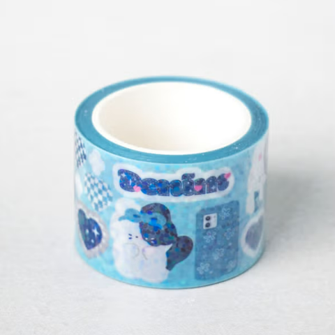 DAISO - Kisscut masking tape 30 mm × 4 m (Denim)