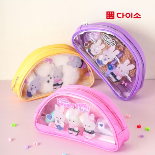DAISO - Long Curve Transparent Pouch