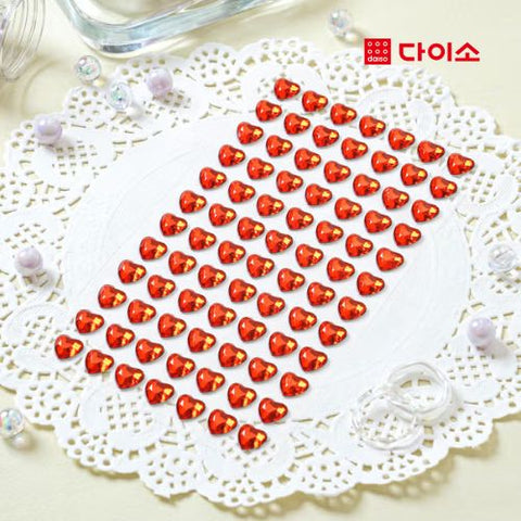DAISO - Jewelry Heart Sticker Red 10mm