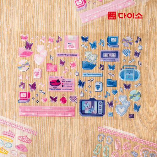 DAISO - Retro Epoxy Sticker (2 pieces)