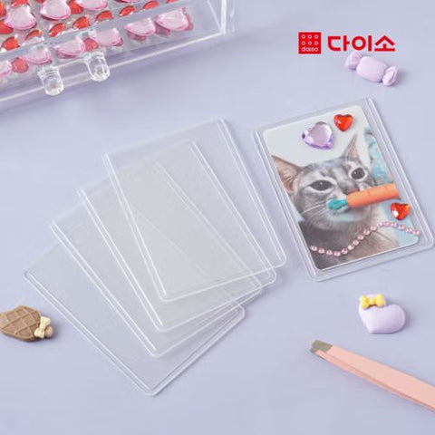 DAISO - UV Coating Mini Toploader (6 pieces) 9.3cmx6.5cm
