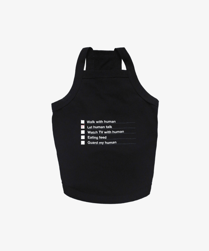 BTS V - 'LAYOVER' PET T-SHIRT (Checklist) (Black) Size. 2