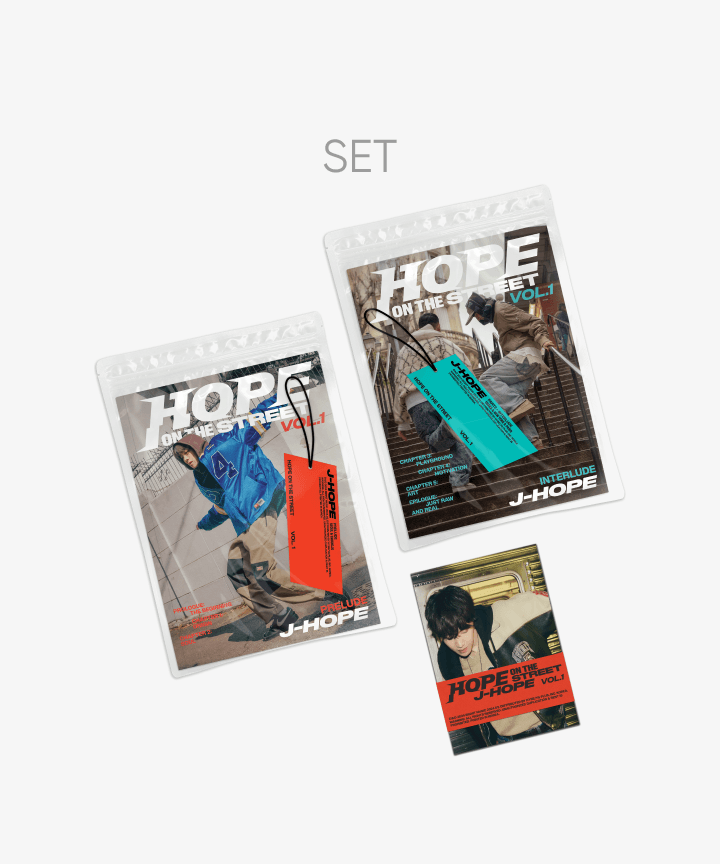 J-HOPE (BTS) - 'HOPE ON THE STREET VOL.1' (Set) + 'HOPE ON THE STREET VOL.1' (Weverse Albums ver.) Set (WEVERSE POB)