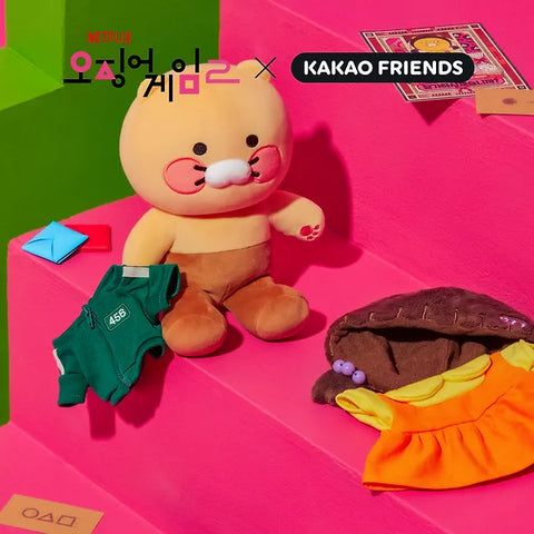 Netflix's Squid Games 2 X Kakao Friends - Chunshik doll (Includes 2 Costumes)