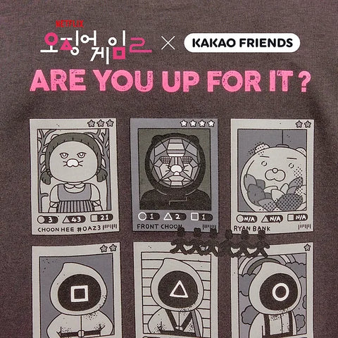 Netflix's Squid Games 2 X Kakao Friends T-SHIRT