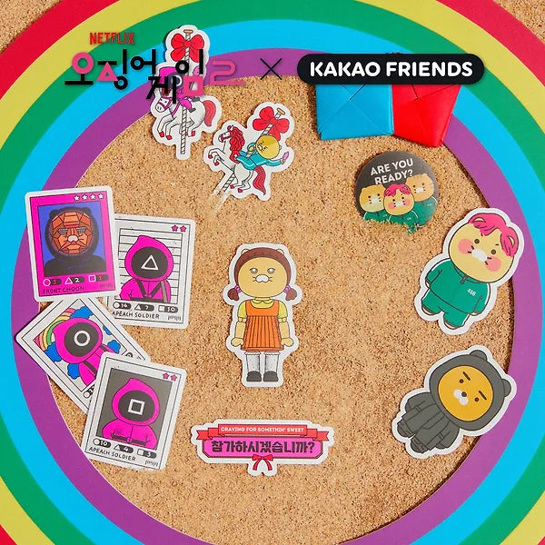 Netflix's Squid Games 2 X Kakao Friends - Sticker Pack (Ryan & Chunshik)