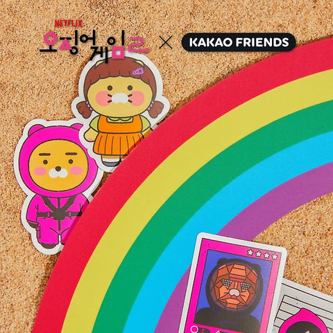 Netflix's Squid Games 2 X Kakao Friends - Sticker Pack (Ryan & Chunshik)